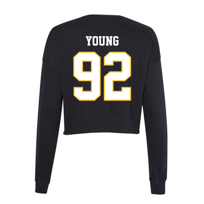 PLU - NCAA Football : Kyson Young - Women's Cropped Crew Fleece-1