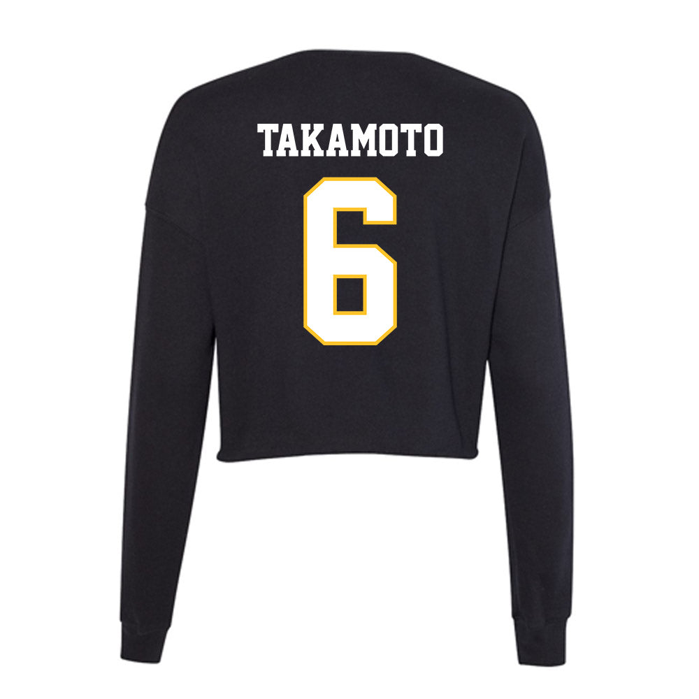 PLU - NCAA Women's Volleyball : Ayre Takamoto - Women's Cropped Crew Fleece-1