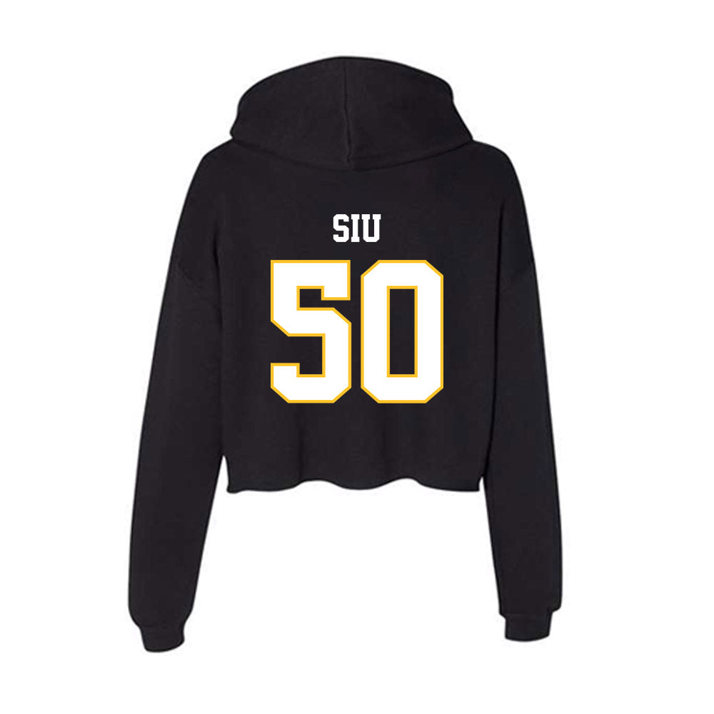 PLU - NCAA Softball : Alexa Siu - Women's Crop Fleece Hoodie-1