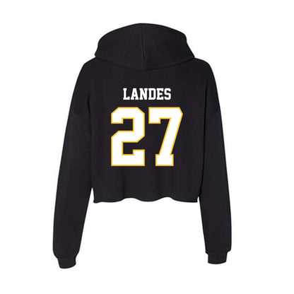 PLU - NCAA Softball : Megan Landes - Women's Crop Fleece Hoodie-1