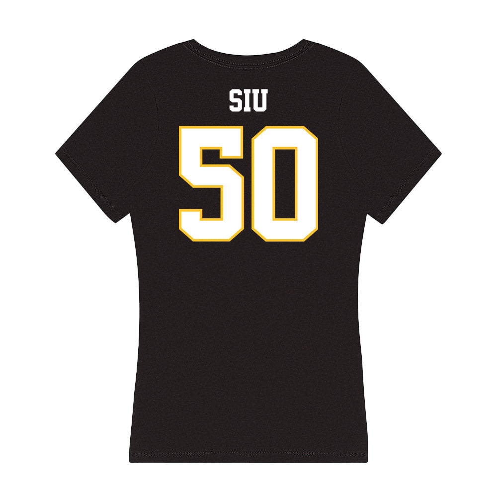 PLU - NCAA Softball : Alexa Siu - Women's V-Neck T-Shirt-1