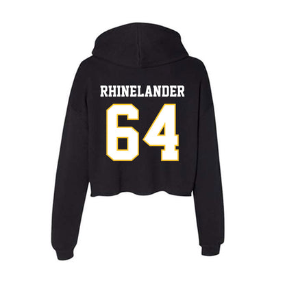 PLU - NCAA Football : Caleb Rhinelander - Women's Crop Fleece Hoodie-1