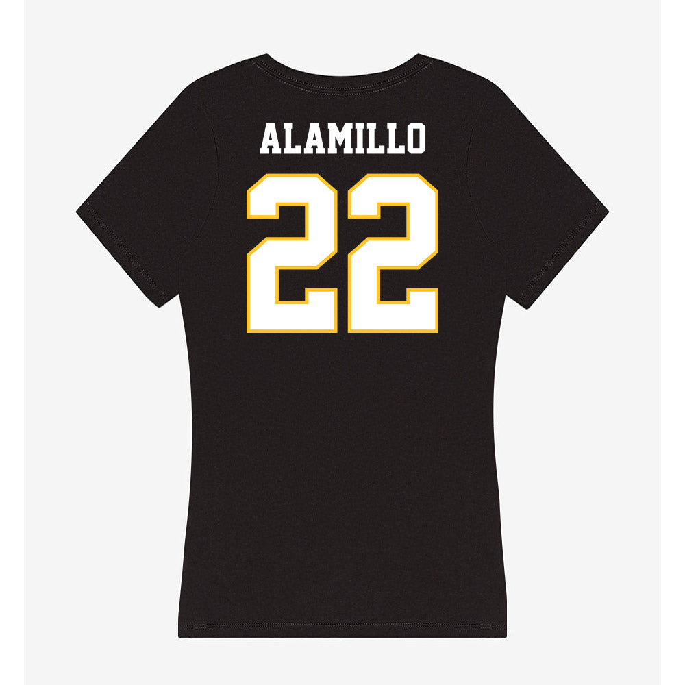 PLU - NCAA Football : Deborah Alamillo - Women's V-Neck T-Shirt-1