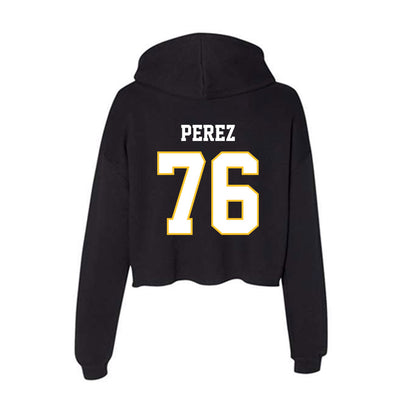 PLU - NCAA Football : Cooper Perez - Women's Crop Fleece Hoodie-1