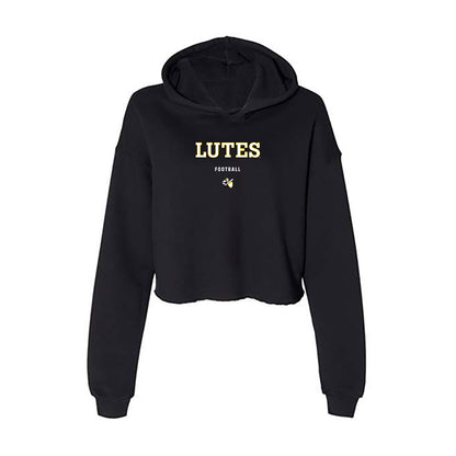 PLU - NCAA Football : Evan Harvey - Women's Crop Fleece Hoodie-0