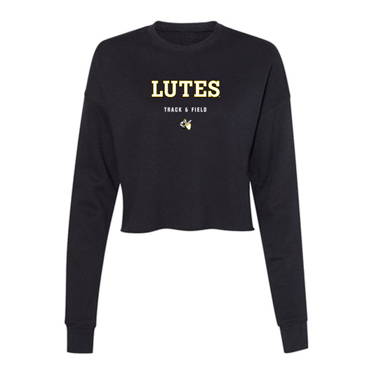 PLU - NCAA Men's Track & Field : Stefans Lusis - Women's Cropped Crew Fleece-0