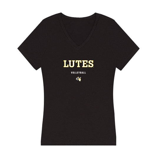 PLU - NCAA Women's Volleyball : Claire Hindman - Women's V-Neck T-Shirt-0