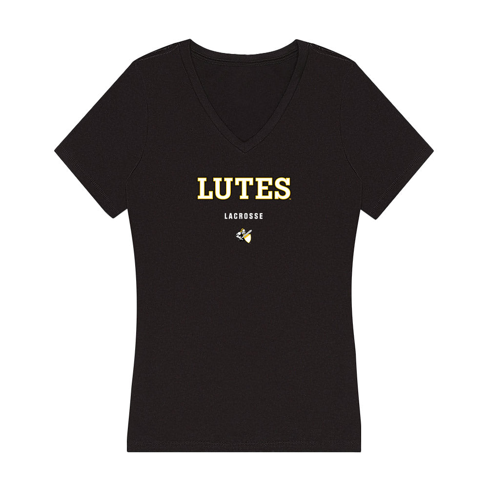 PLU - NCAA Women's Lacrosse : Lydia Flaspohler - Women's V-Neck T-Shirt-0
