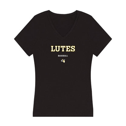 PLU - NCAA Baseball : Kyle Tat - Women's V-Neck T-Shirt-0