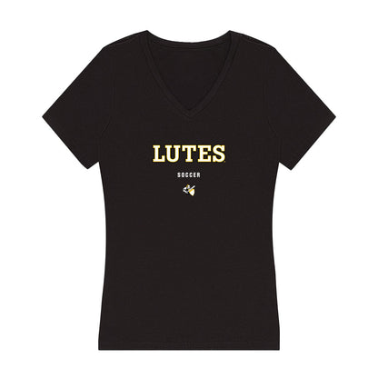 PLU - NCAA Women's Soccer : Hannah Cecil - Women's V-Neck T-Shirt-0