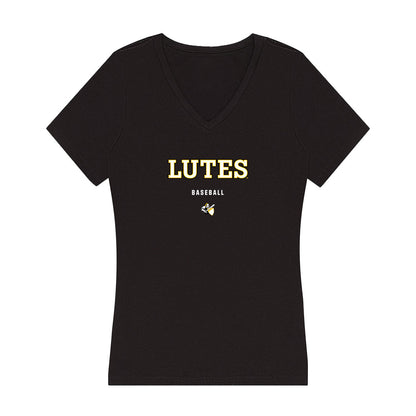 PLU - NCAA Baseball : Asa Reese - Women's V-Neck T-Shirt-0