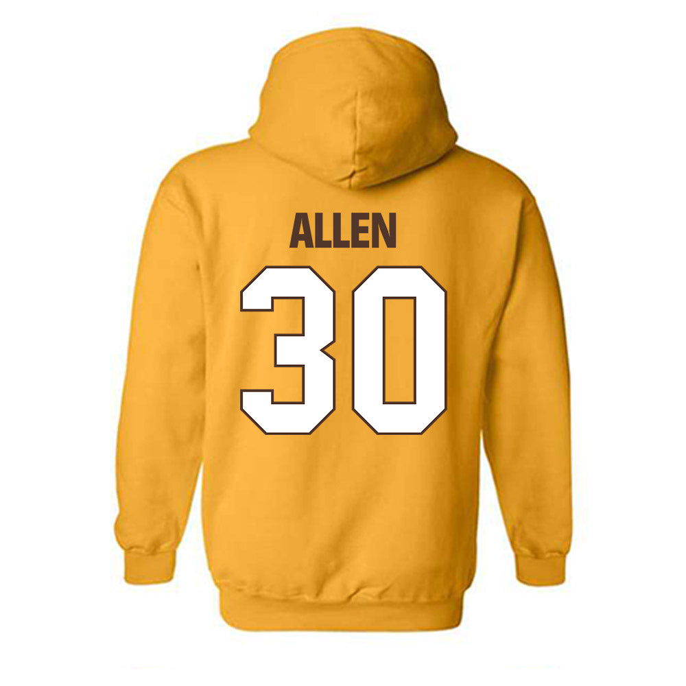 Valpo - NCAA Football : Ashton Allen - Classic Shersey Hooded Sweatshirt-1
