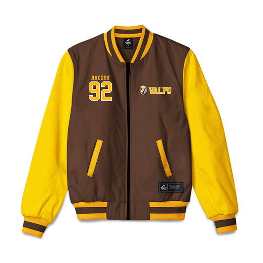Valpo - NCAA Football : Caleb Baczek - Bomber Jacket-0