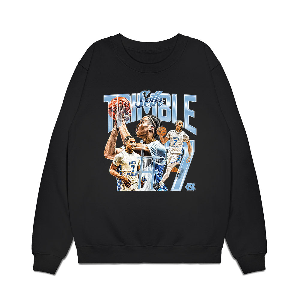 UNC - NCAA Men's Basketball : Seth Trimble - Collage Premium Crewneck Sweatshirt-0