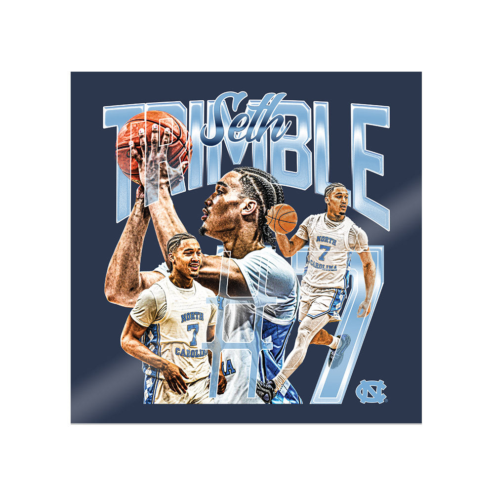 UNC - NCAA Men's Basketball : Seth Trimble - Collage Sticker-0