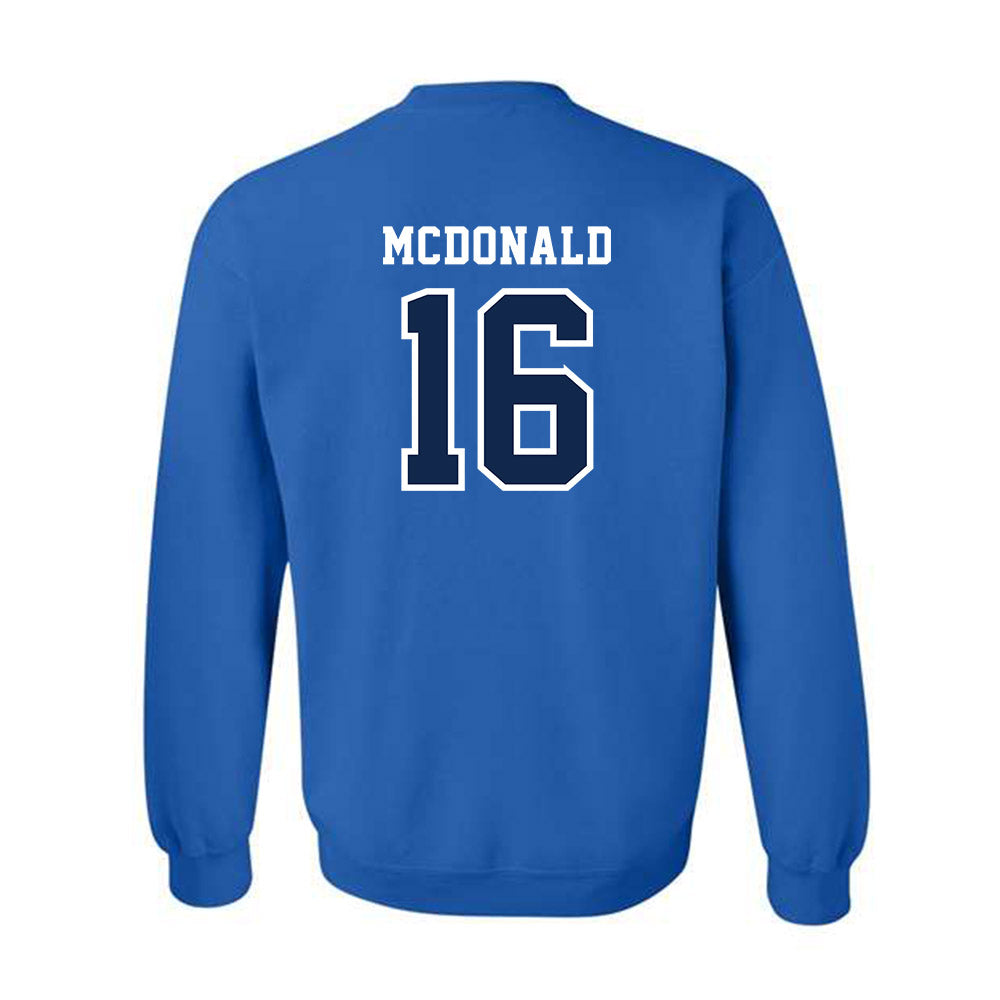 Creighton - NCAA Baseball : John McDonald - Classic Shersey Crewneck Sweatshirt-1