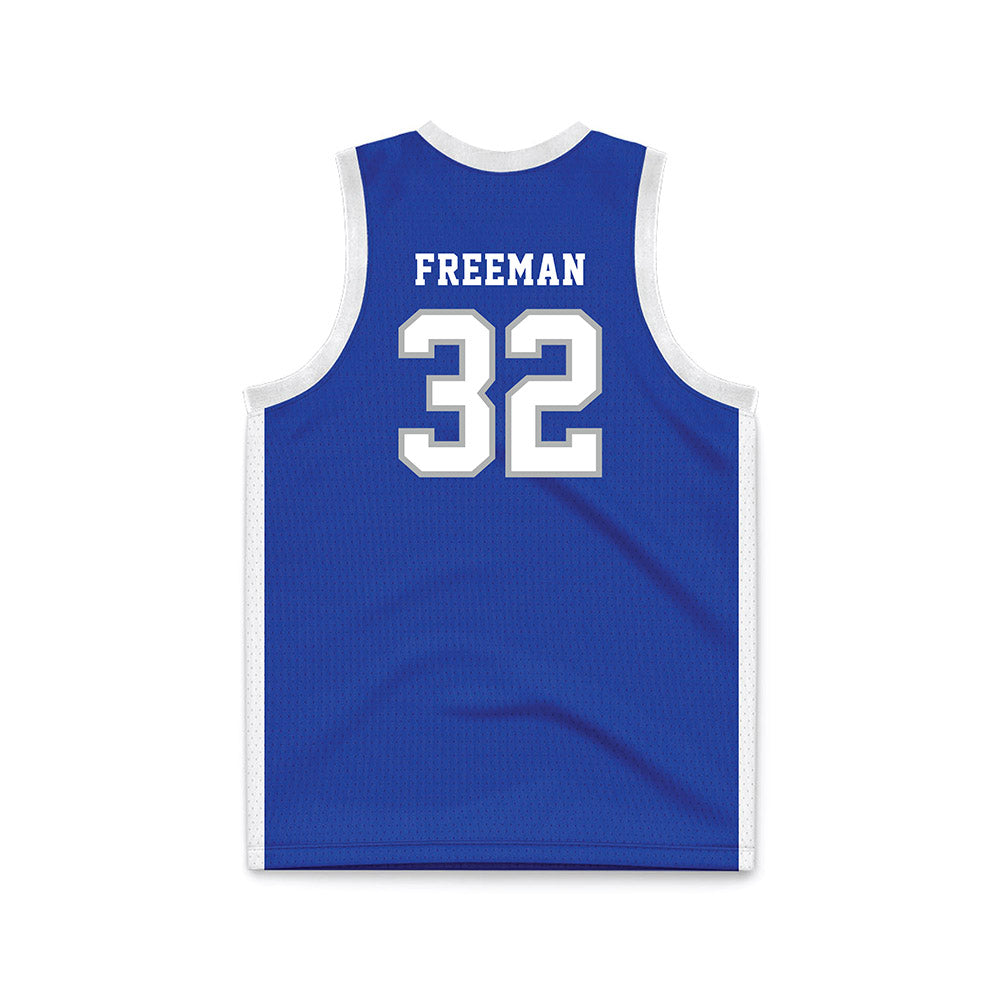 Creighton - NCAA Men's Basketball : Owen Freeman - Blue Basketball Jersey-1