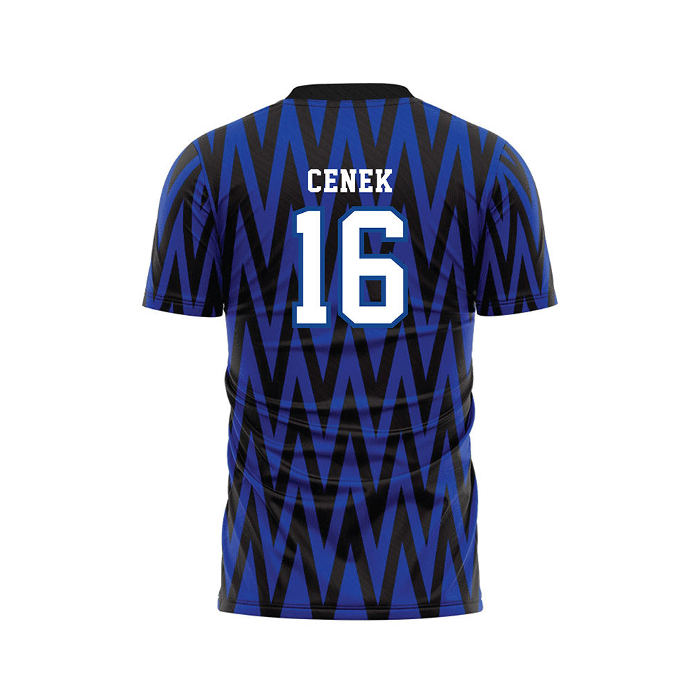 Creighton - NCAA Men's Soccer : Nick Cenek - Blue Soccer Jersey-1