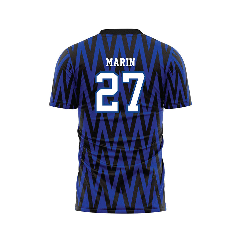 Creighton - NCAA Men's Soccer : Santiago Marin - Blue Soccer Jersey-1