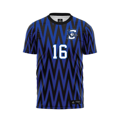 Creighton - NCAA Men's Soccer : Nick Cenek - Blue Soccer Jersey-0