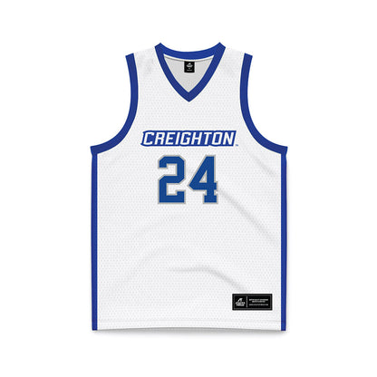 Creighton - NCAA Women's Basketball : Ava Zediker - White Basketball Jersey-0