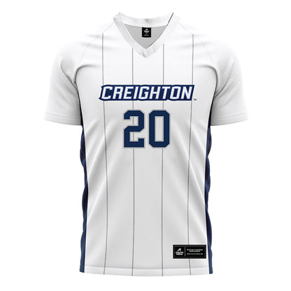 Creighton - NCAA Women's Soccer : Kelis Brown - White Soccer Jersey-0