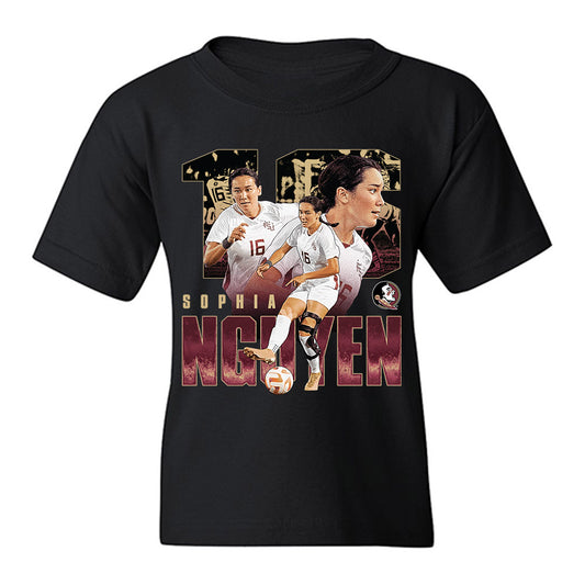 FSU - NCAA Women's Soccer : Sophia Nguyen - Player Collage Youth T-Shirt-0