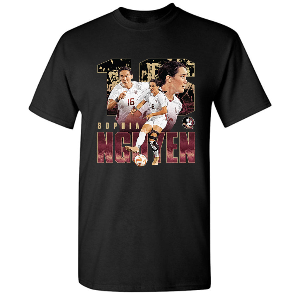 FSU - NCAA Women's Soccer : Sophia Nguyen - Player Collage T-Shirt-0