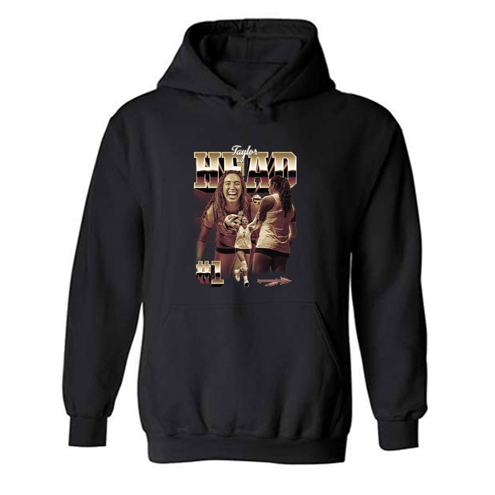 FSU - NCAA Women's Volleyball : Taylor Head - Player Collage Hooded Sweatshirt-0