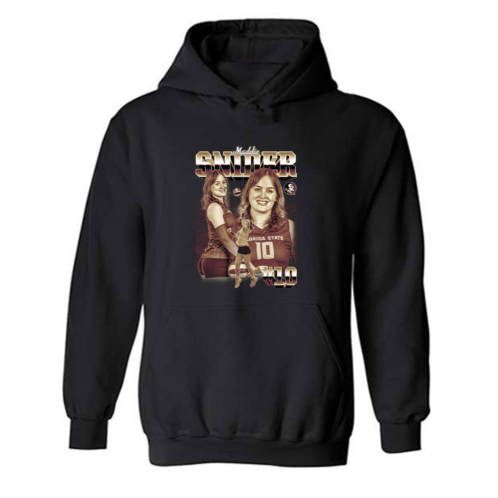 FSU - NCAA Women's Volleyball : Madeline Snider - Player Collage Hooded Sweatshirt-0