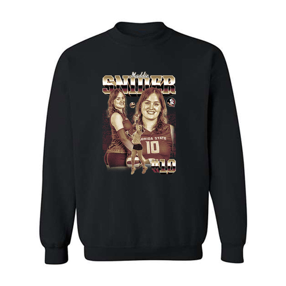 FSU - NCAA Women's Volleyball : Madeline Snider - Player Collage Crewneck Sweatshirt-0