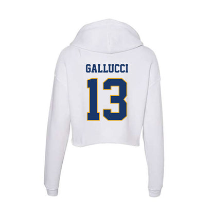 Canisius - NCAA Men's Ice Hockey : Jason Gallucci - Women's Crop Fleece Hoodie-1