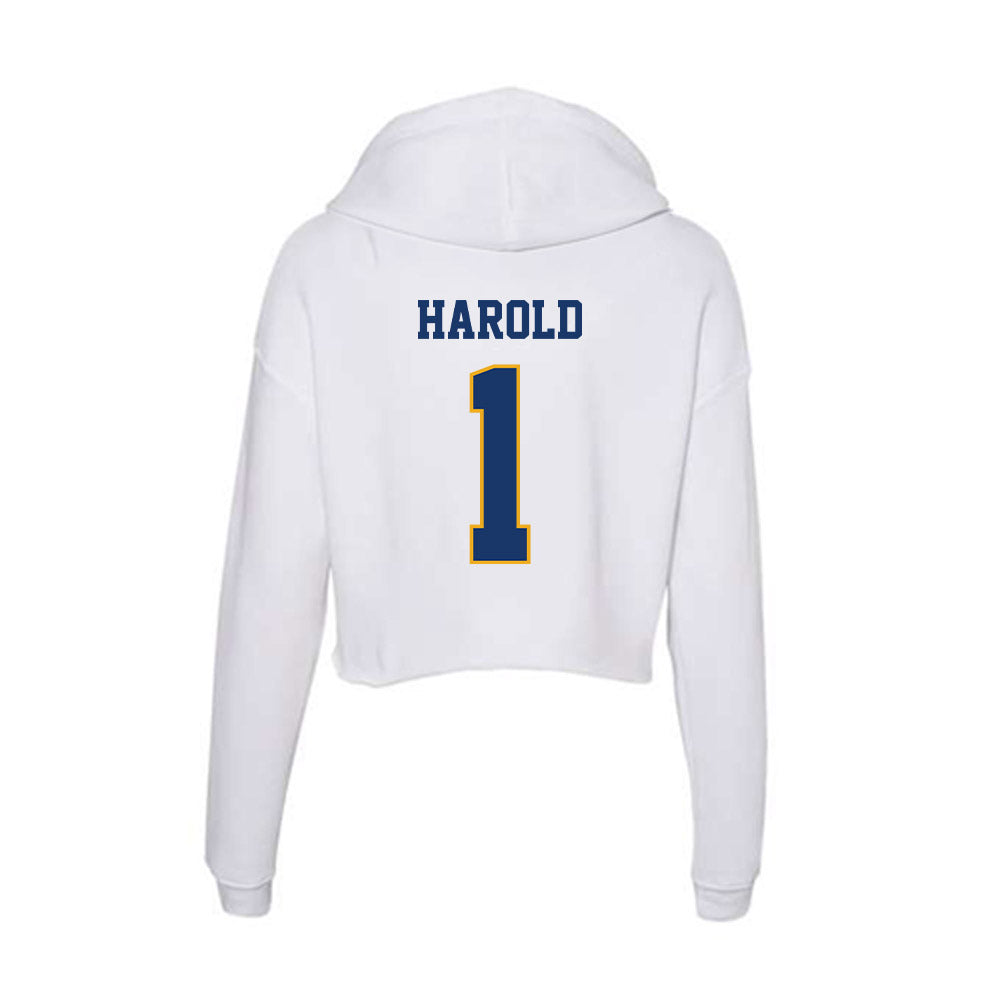 Canisius - NCAA Men's Soccer : Preston Harold - Women's Crop Fleece Hoodie-1
