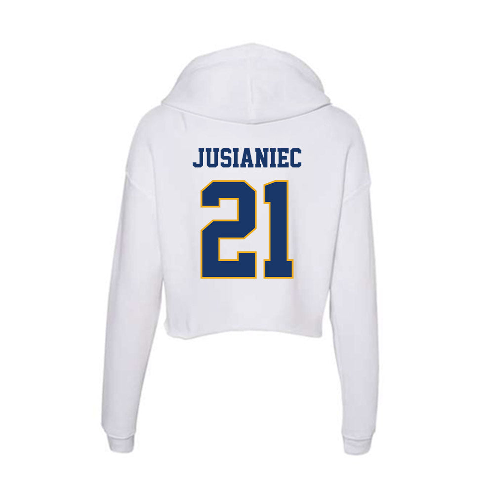 Canisius - NCAA Men's Basketball : Max Jusianiec - Women's Crop Fleece Hoodie-1