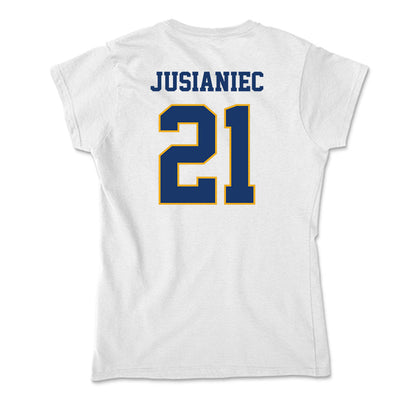 Canisius - NCAA Men's Basketball : Max Jusianiec - Soft Style Women’s T-Shirt-1