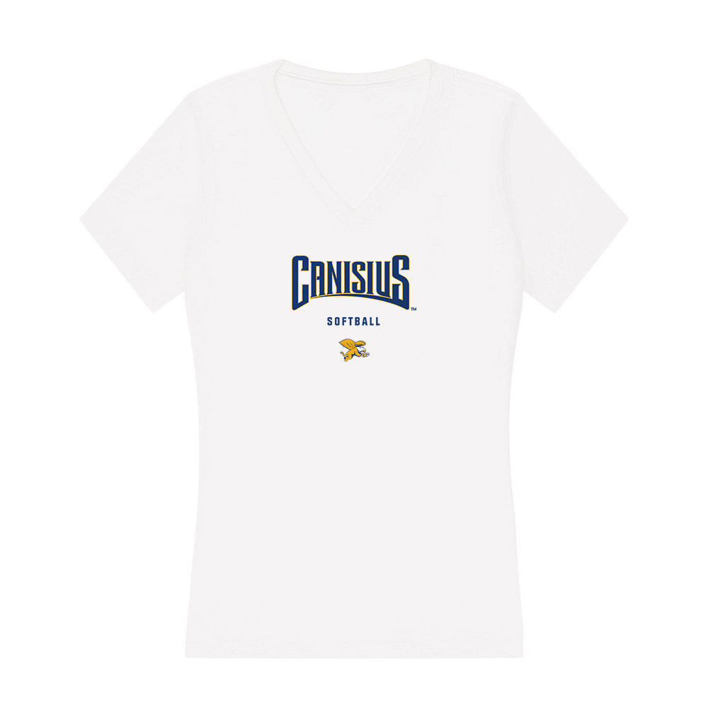 Canisius - NCAA Softball : Mikayla Hussar - Women's V-Neck T-Shirt-0
