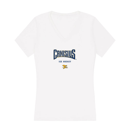 Canisius - NCAA Men's Ice Hockey : Trey Funk - Women's V-Neck T-Shirt-0
