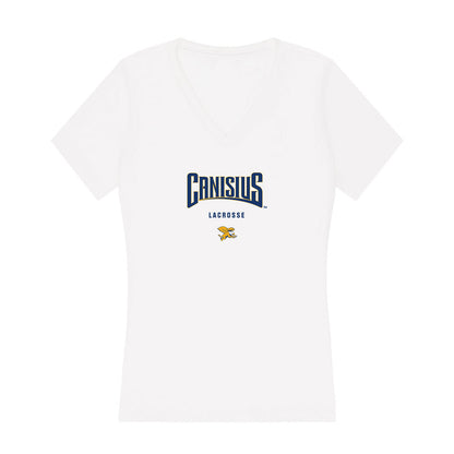 Canisius - NCAA Men's Lacrosse : Hunter Roy - Women's V-Neck T-Shirt-0