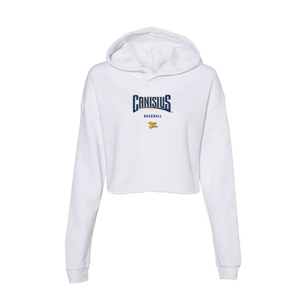 Canisius - NCAA Baseball : Thomas Russo - Women's Crop Fleece Hoodie-0