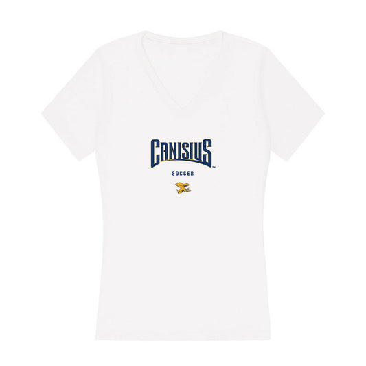 Canisius - NCAA Men's Soccer : AJ Zarcone - Women's V-Neck T-Shirt-0