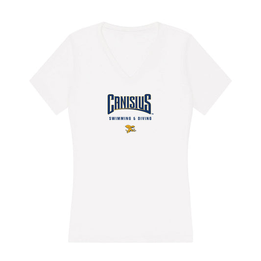 Canisius - NCAA Men's Swimming & Diving : Toby Mayfield - Women's V-Neck T-Shirt-0