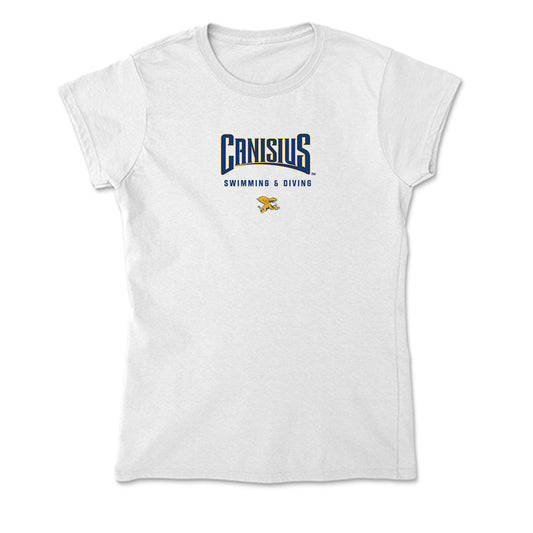 Canisius - NCAA Men's Swimming & Diving : Toby Mayfield - Soft Style Women’s T-Shirt-0