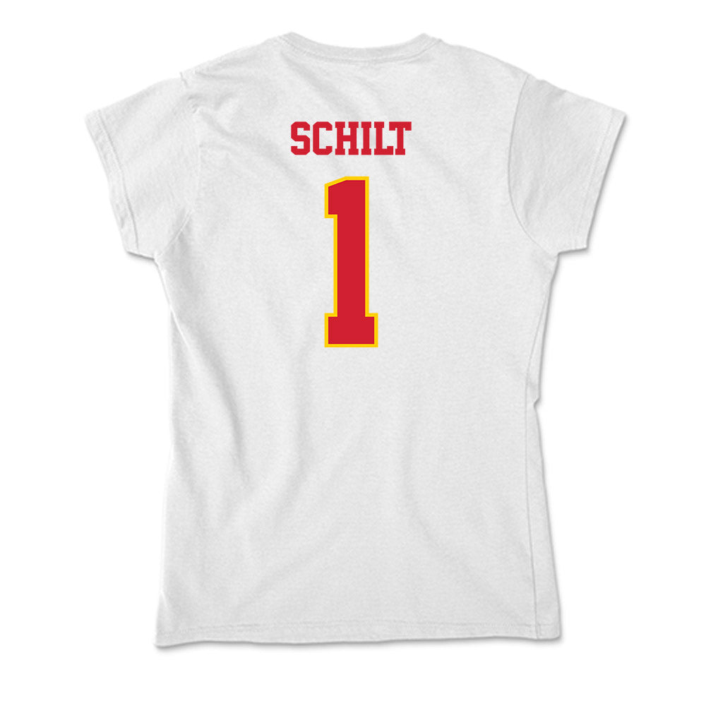 Pitt State - NCAA Women's Soccer : Sabrina Schilt - Soft Style Women’s T-Shirt-1