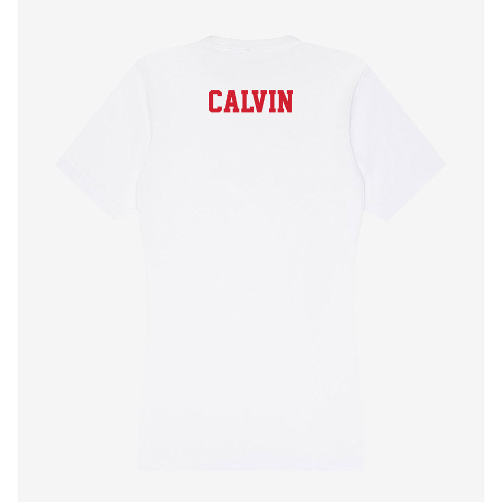 Pitt State - NCAA Men's Track & Field : Caleb Calvin - Women's V-Neck T-Shirt-1