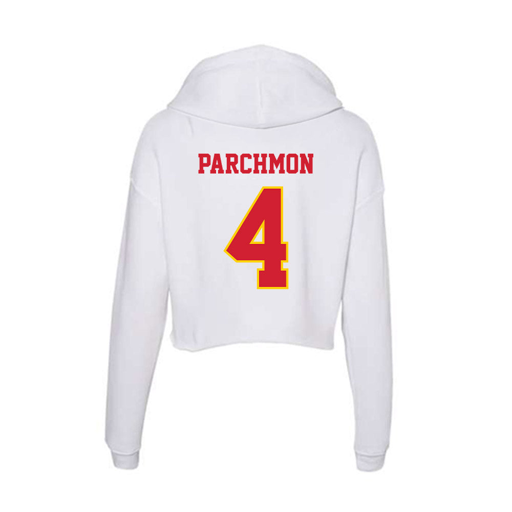 Pitt State - NCAA Football : Kuron Parchmon - Women's Crop Fleece Hoodie-1