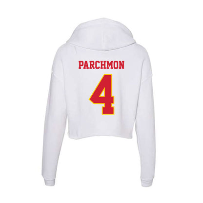 Pitt State - NCAA Football : Kuron Parchmon - Women's Crop Fleece Hoodie-1
