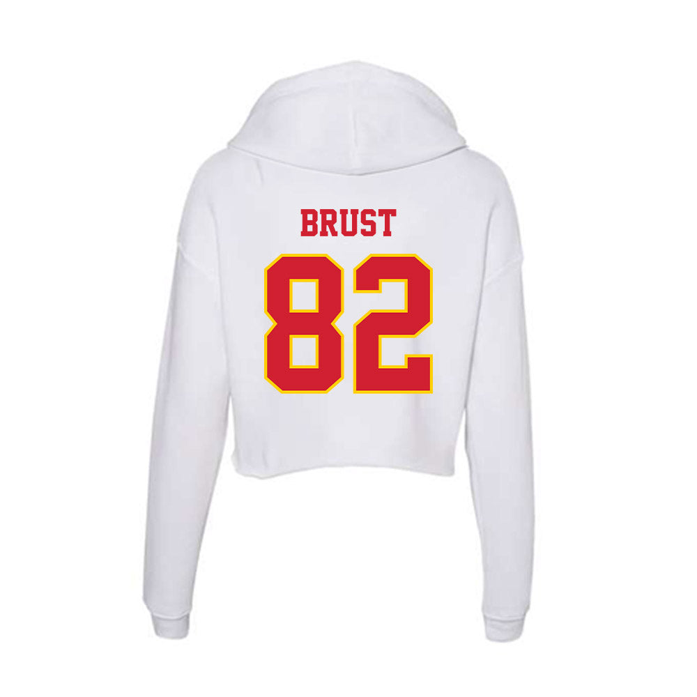 Pitt State - NCAA Football : Jaxson Brust - Women's Crop Fleece Hoodie-1