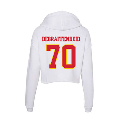 Pitt State - NCAA Football : Kaden Degraffenreid - Women's Crop Fleece Hoodie-1