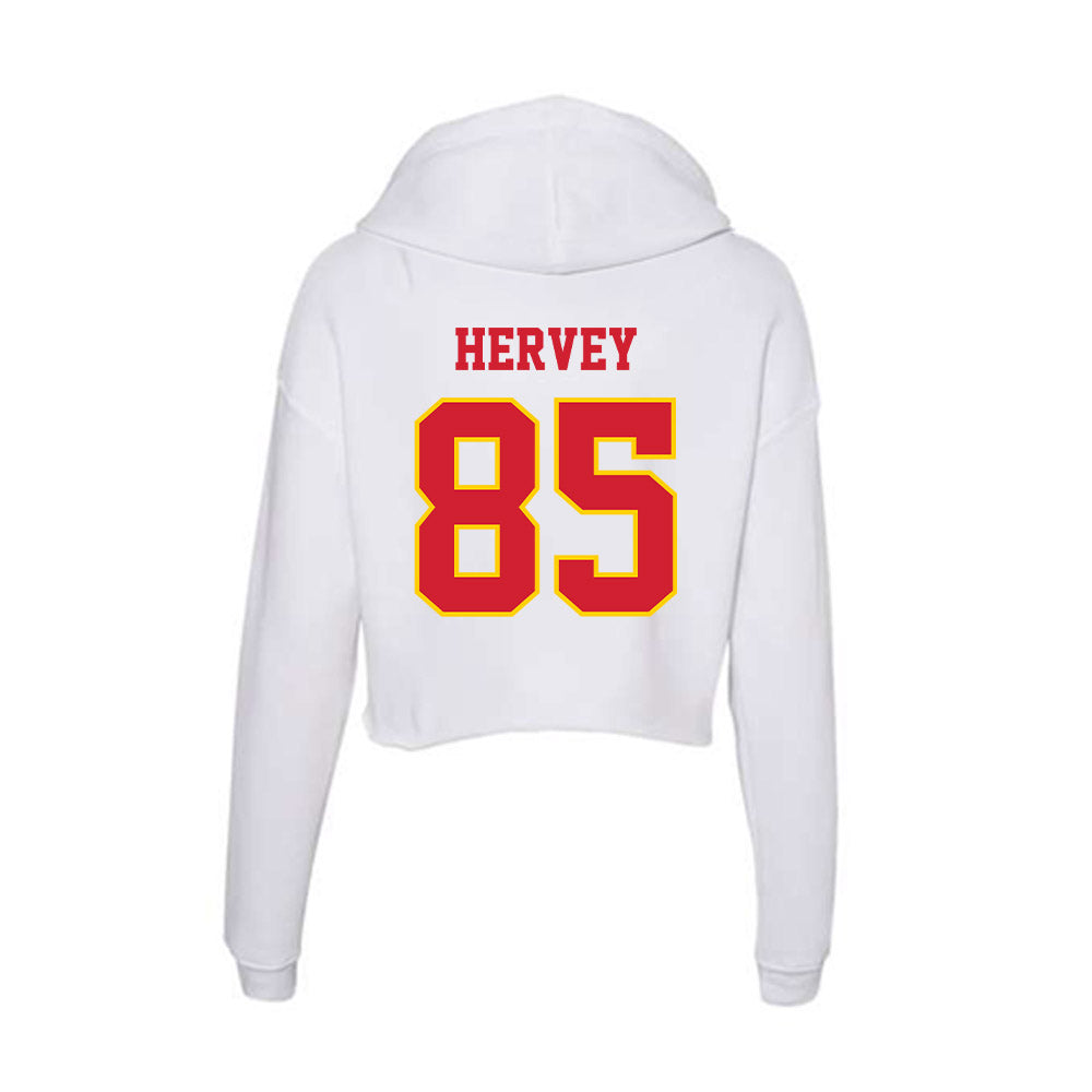 Pitt State - NCAA Football : Cortland Hervey - Women's Crop Fleece Hoodie-1