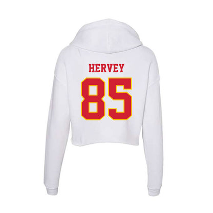 Pitt State - NCAA Football : Cortland Hervey - Women's Crop Fleece Hoodie-1